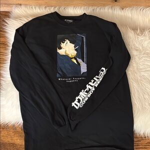 Black Cowboy Bebop Graphic Long Sleeve Shirt